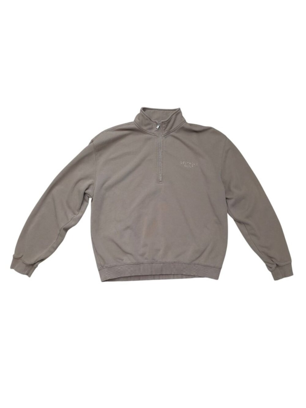 Devereux Golf Mens 1/4 Zip Pullover Taupe Sweatshirt Men's XL